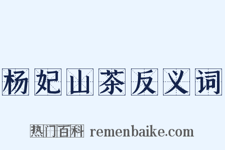 杨妃山茶反义词是什么意思的图片